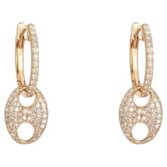 1.02ct Diamond Everlasting 14K Yellow Gold Dangle Drop Earrings