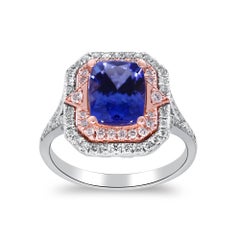 Everleigh 14K White Gold Cushion-Cut Tanzanite Ring