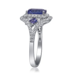 Everleigh 14K White Gold Emerald-Cut Tanzanite Ring