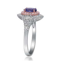 Everleigh 14K White Gold Oval-Cut Tanzanite Ring