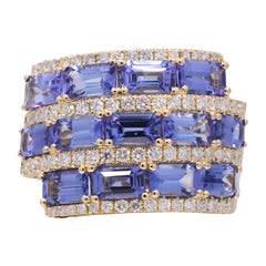 Everleigh 14K Yellow Gold Emerald-Cut Tanzanite Ring