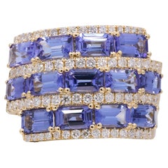 Everleigh 14K Yellow Gold Emerald-Cut Tanzanite Ring