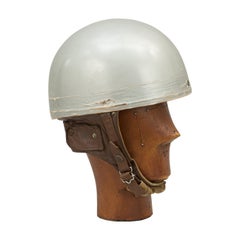 Vintage Everoak Motorcycle Helmet, Acu Approved Pudding Basin Helmet