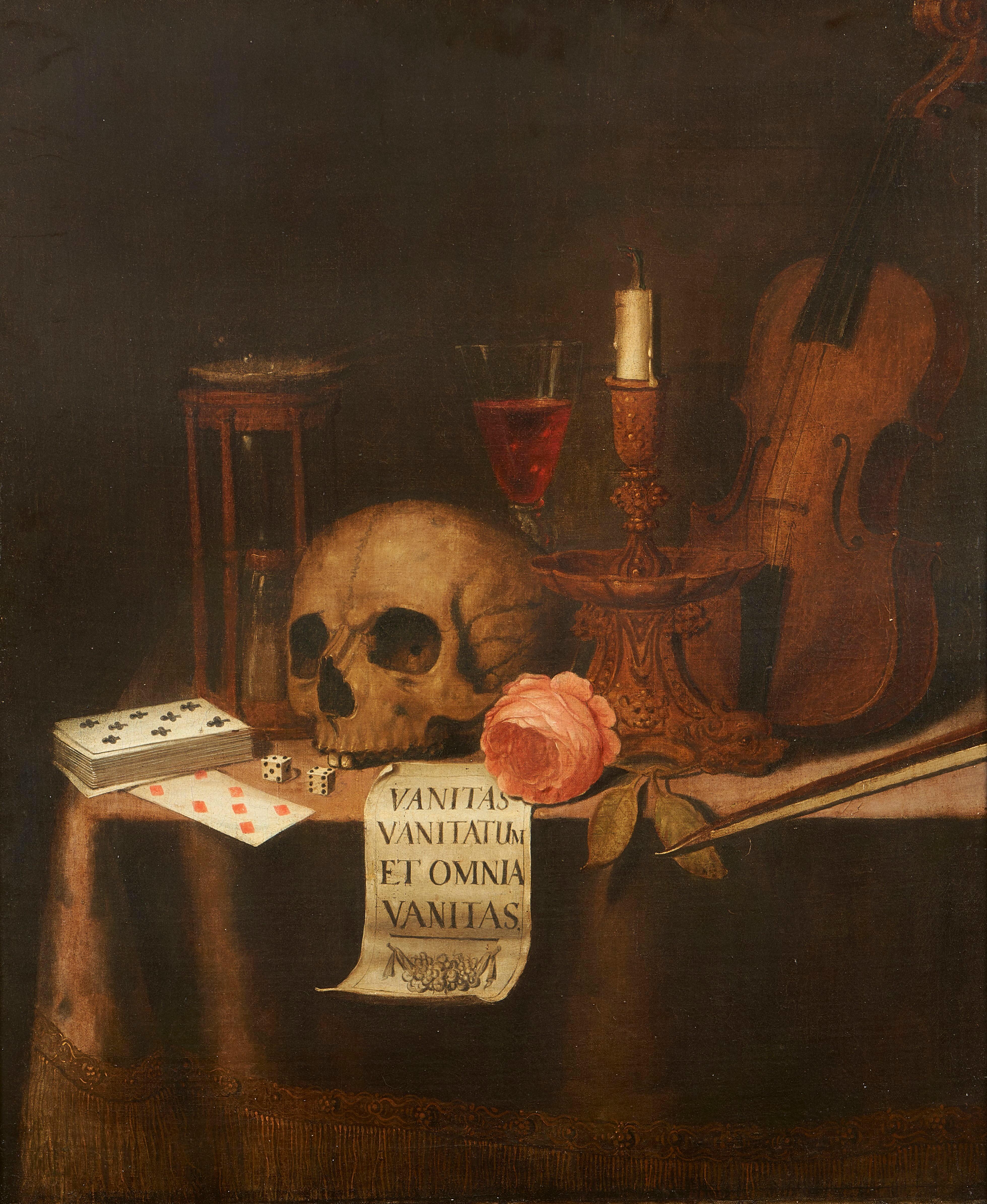 Un bodegón Vanitas - Painting de Evert Collier