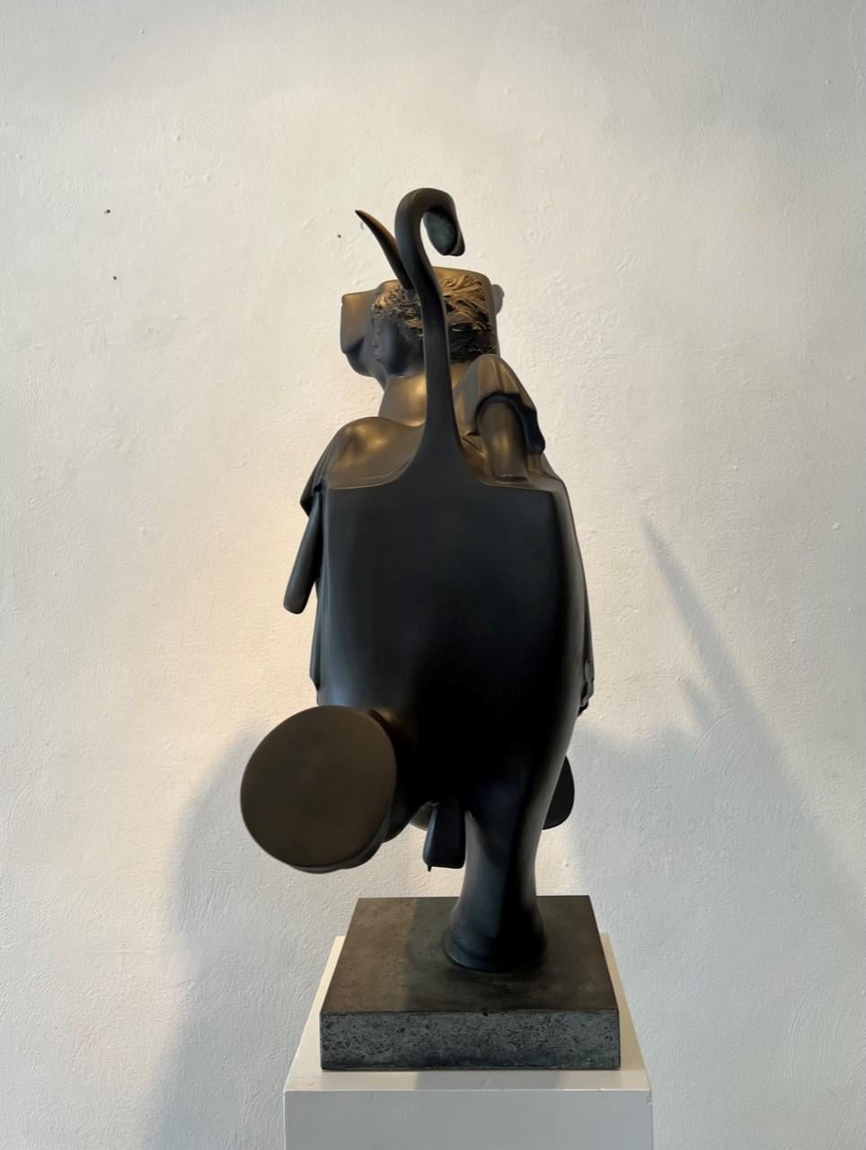 Europa en de Stier 1 Europ and the Bull Mythology Bronze Sculpture In Stock - Gold Figurative Sculpture by Evert den Hartog