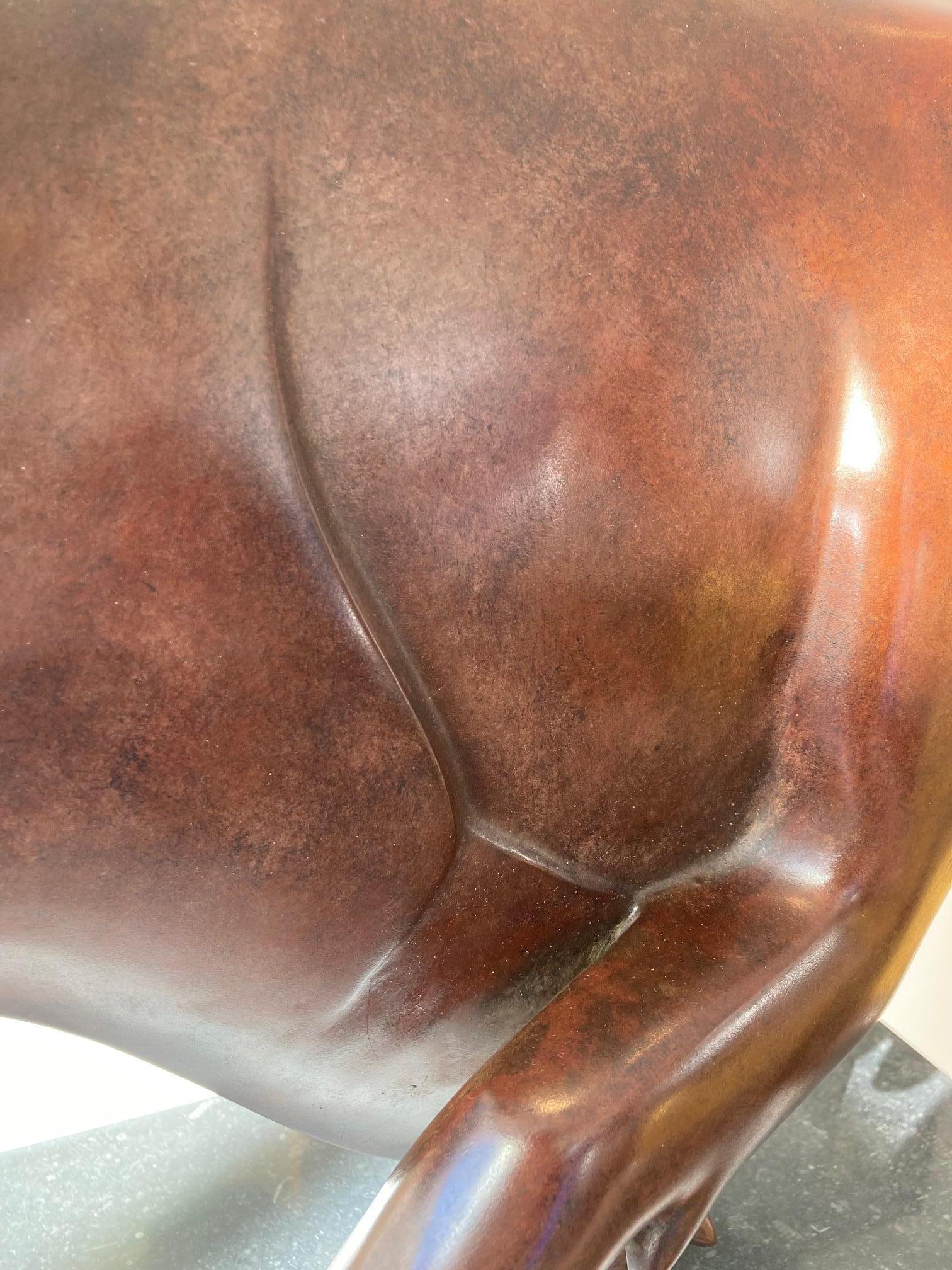 Everzwijn nº 2 Jabalí Grande Escultura de Bronce Marrón Edición Limitada - Figurative Sculpture Oro de Evert den Hartog