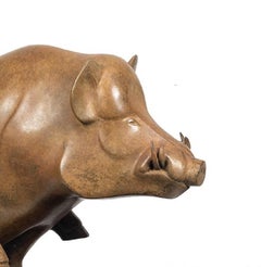 Everzwijn Wild Boar Bronze Animal Sculpture Contemporary