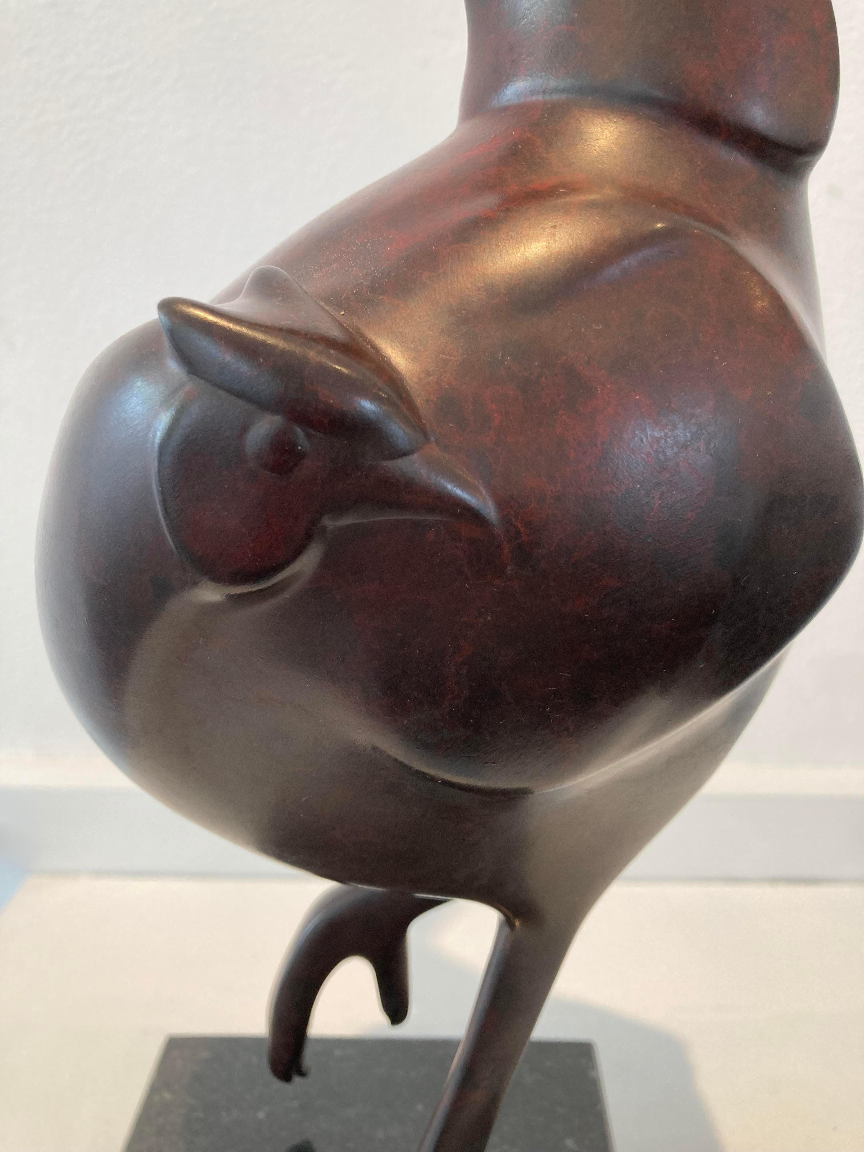 Fazant no. 9 (Pheasant) Bird Animal Bronze Sculpture Limited Edition For Sale 1