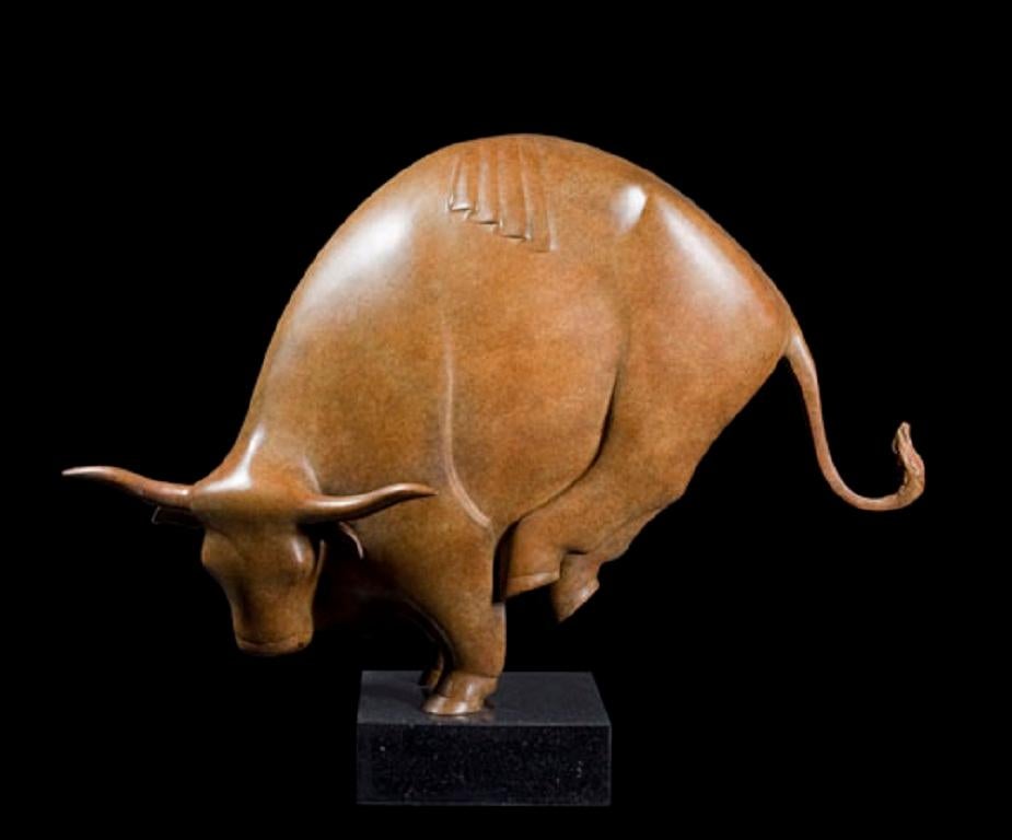 Evert den Hartog Figurative Sculpture - Op zoek naar Europa Looking for Europe Bronze Sculpture Bull Limited Edition