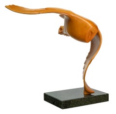 Opvliegende Uil Nr. 9 Fliegende Eule Bronze Skulptur Tier Vogel Wildes Leben Auf Lager