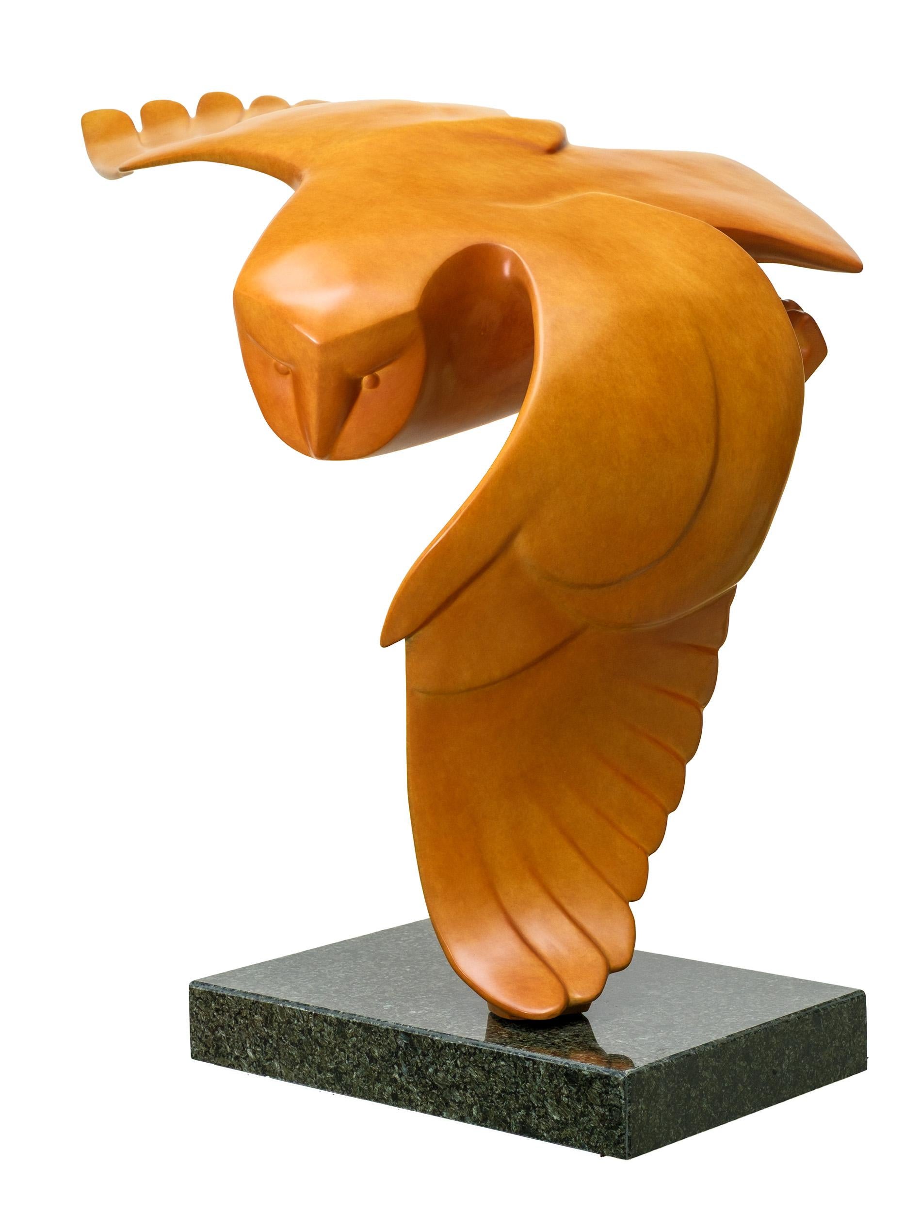 Opvliegende Uil no. 9 Gufo Volante Scultura in bronzo Animale Uccello Vita Selvaggia In magazzino