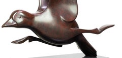 Rennende Eend no. 2 Running Duck Bronze Animal Sculpture Contemporary