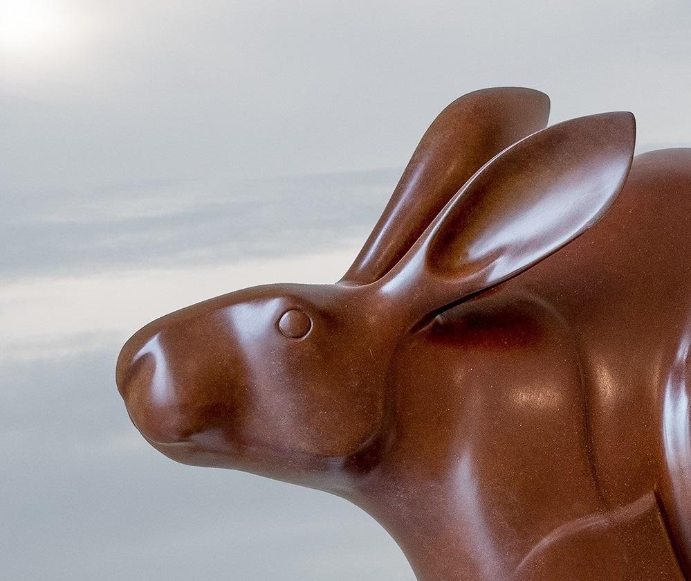 running hare sculpture