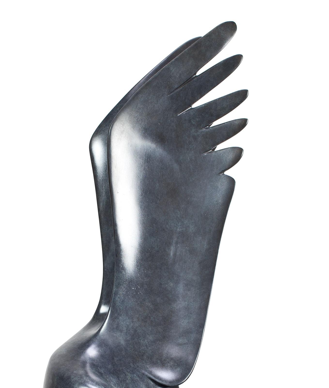 Roofvogel Klein Beutevogel Kleine Bronze-Skulptur Wildes Tier Limitierte Auflage (Zeitgenössisch), Sculpture, von Evert den Hartog