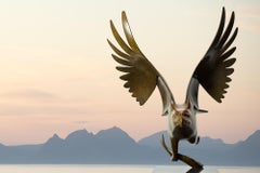 Roofvogel met Vis no. 1 Bird of Prey Bronze Sculpture Animal Contemporary