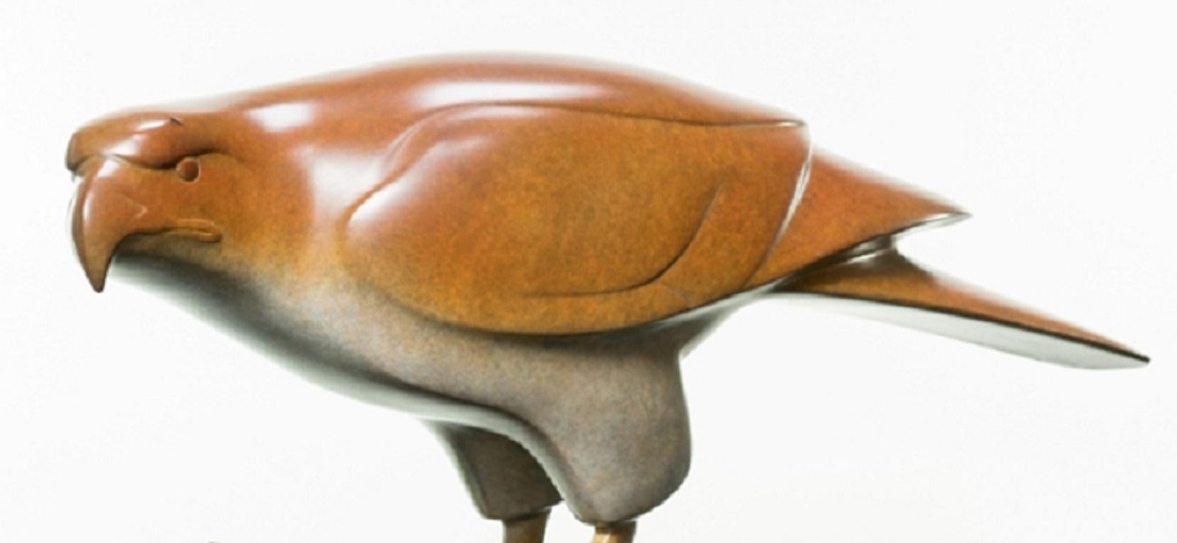 Roofvogel met Vis no. 3 Oiseau de proie avec poisson Sculpture en bronze Animal Nature en vente 1