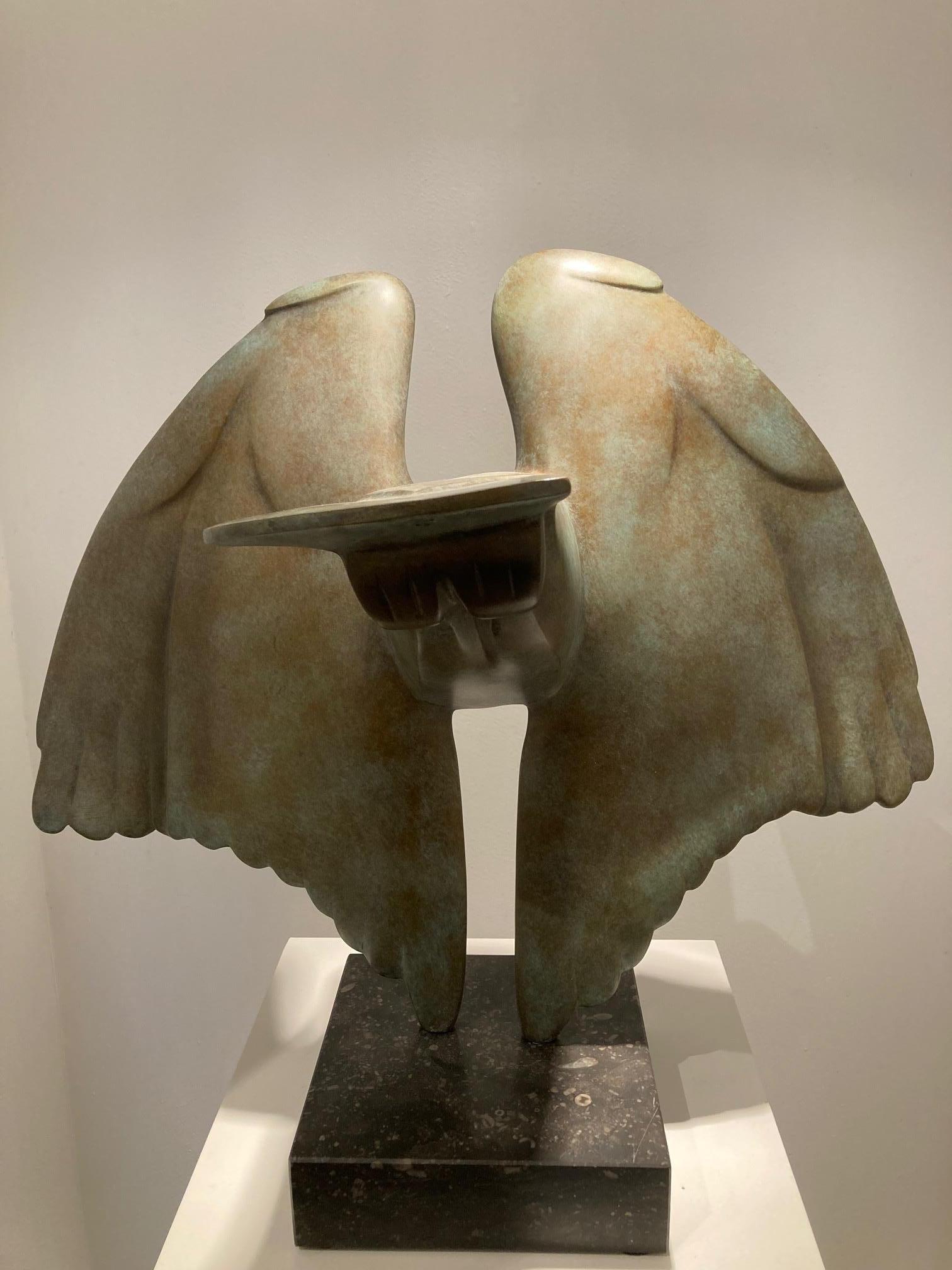 Sculpture de hibou volant en bronze Vliegende Uil n° 7, édition limitée en stock en vente 1