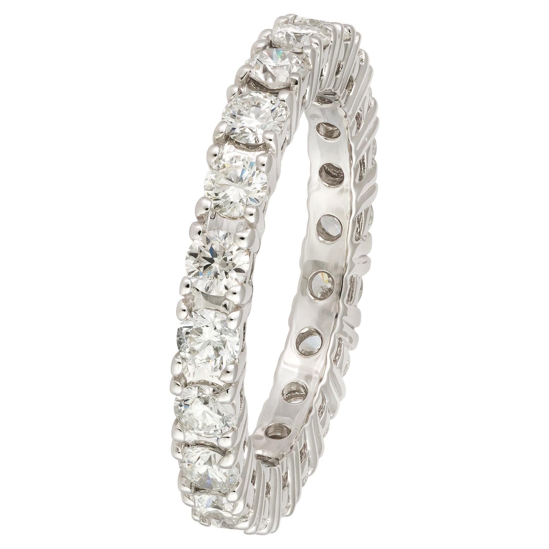 Jeder Tag-Ring aus weißem 18 Karat Gold mit weißen Diamanten für ihr