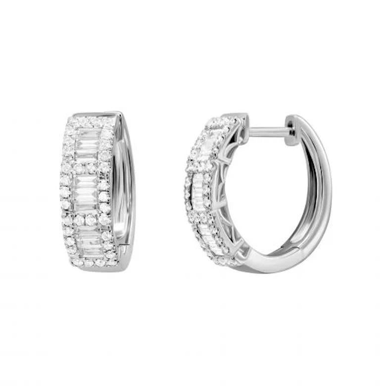 Women's Every Day Diamond 14K Gold Lever-Back Earrings for Her For Sale