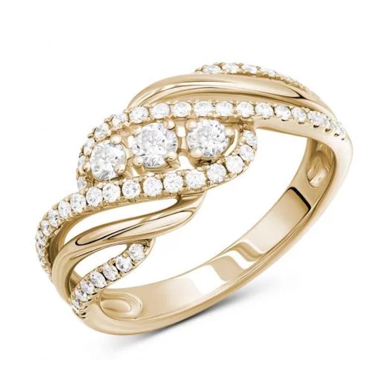 Women's Every Day Diamond Rose Gold Exclusive Ring For Sale