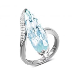 Every Day Diamond Topaz White Gold Exclusive Ring