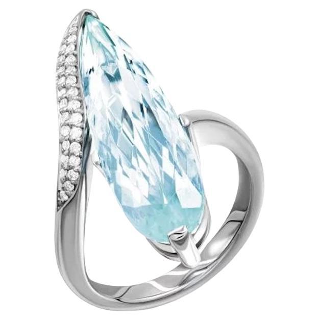 Every Day Diamond Topaz White Gold Exclusive Ring For Sale