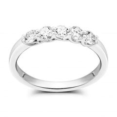 Anello esclusivo per lei con diamante in oro bianco per tutti i giorni