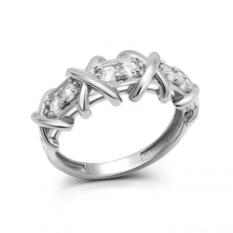 Bague pour elle en or blanc et rose avec diamant Every Day en vente 1