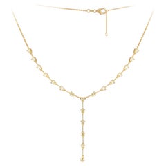 Every Day Drop Yellow Gold 18K Necklace Diamond for Her