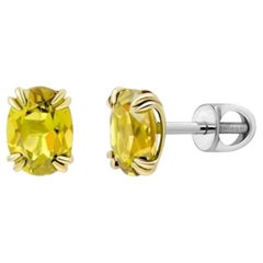 Geliodor moderno di tutti i giorni  Orecchini in oro bianco 14k per lei