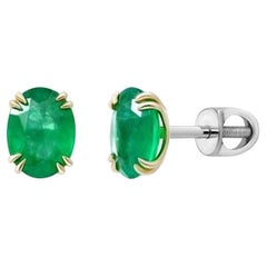 Pendientes para ella de oro blanco de 14 quilates con rubí moderno para todos los días