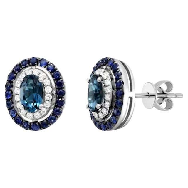 Fabergé Délices D’Été White Diamonds and Pear Shape Sapphires Earrings ...