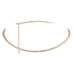 Jeden Tag Rosa Gold 18K Halskette mit Diamanten für sie