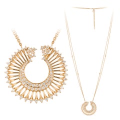 Every Day Pink Gold 18K Necklace Diamond for Her