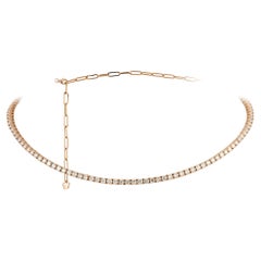 Every Day Pink Gold 18K Necklace Diamond for Her