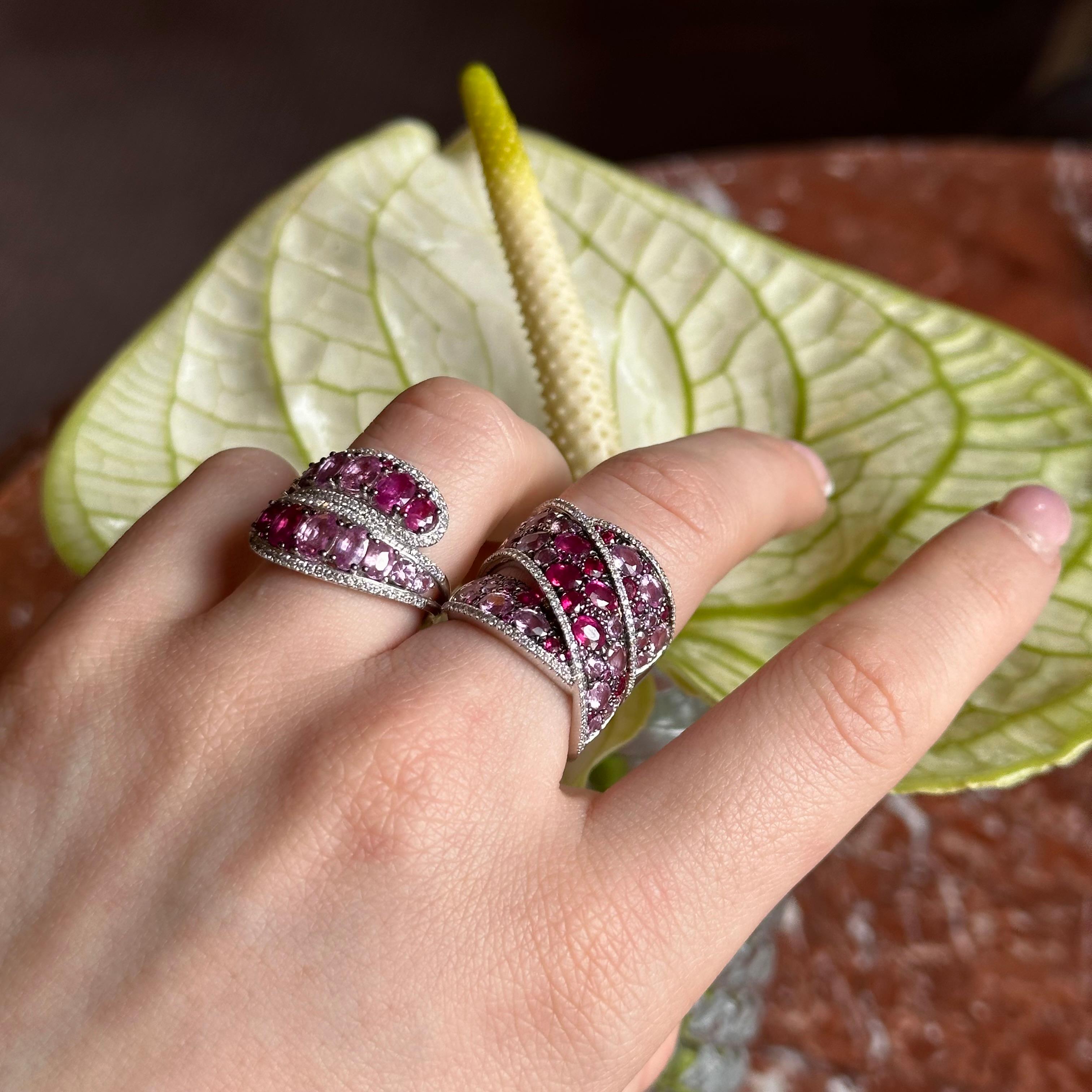 Todos los días Zafiro Rosa Rubí Diamante Pendiente Para Ella Corte redondo en venta