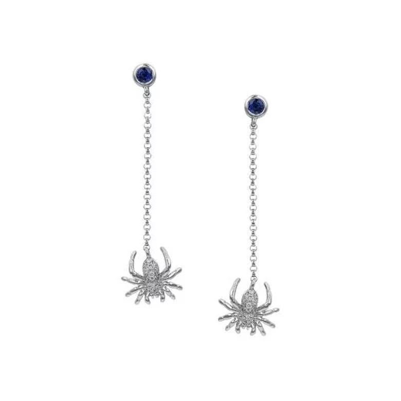 dangling spider earrings