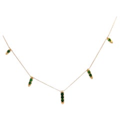 Jeden Tag Tsavorit 18K Gelbgold Halskette für sie