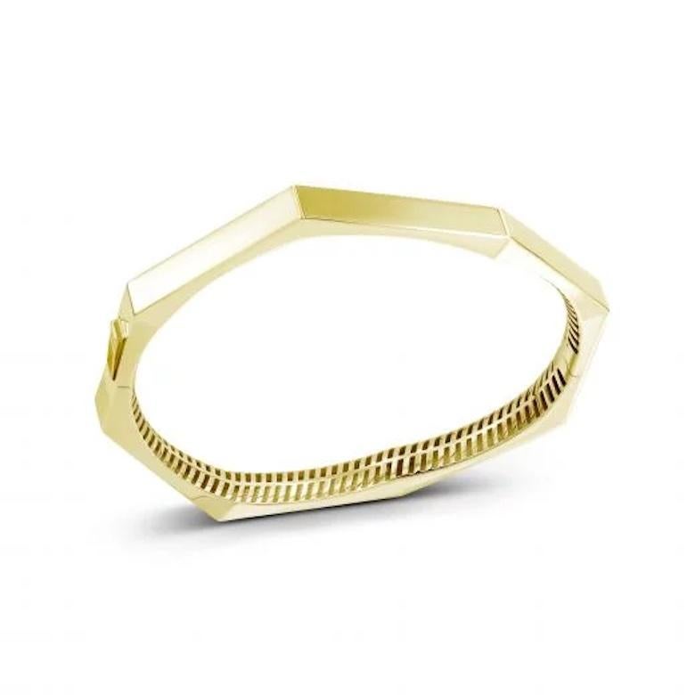 Modern Every Day White 14k Gold Bangles Bracelet for Her For Sale