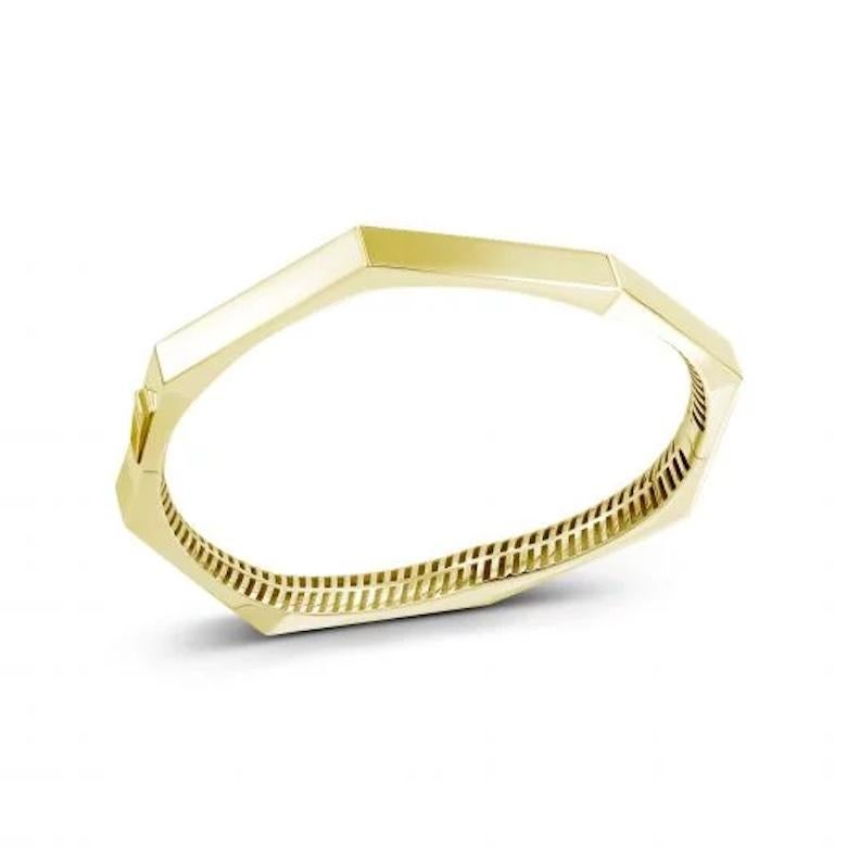 Every Day White 14k Gold Bangles Bracelet for Her In New Condition For Sale In Montreux, CH