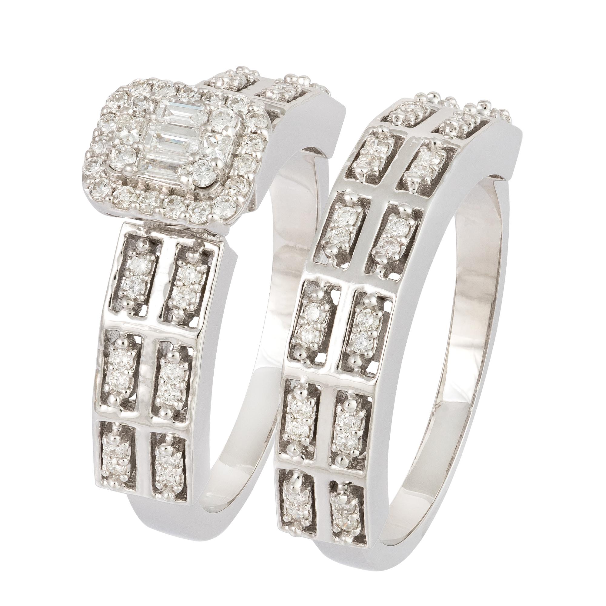 Im Angebot: Jeder Tag Weißer 18 Karat Gold Weißer Diamantring für sie () 2