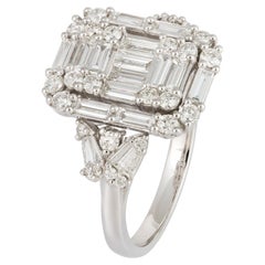 Every Day White 18K Gold White Diamond Ring For Her