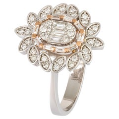 Every Day White 18K Gold White Diamond Ring For Her