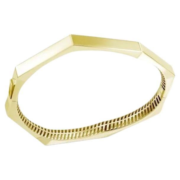 Every Day Yellow 14k Gold Bangles Bracelet for Her For Sale