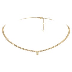 Tous les jours  Collier en or jaune 18K diamant jaune pour elle