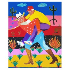 Figuratives Portrtgemlde Every Man for Himself von Alan Fears, Pop Art