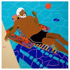 'Every Man is an Island' Portrait Painting by Alan Fears Pop Art Pool
