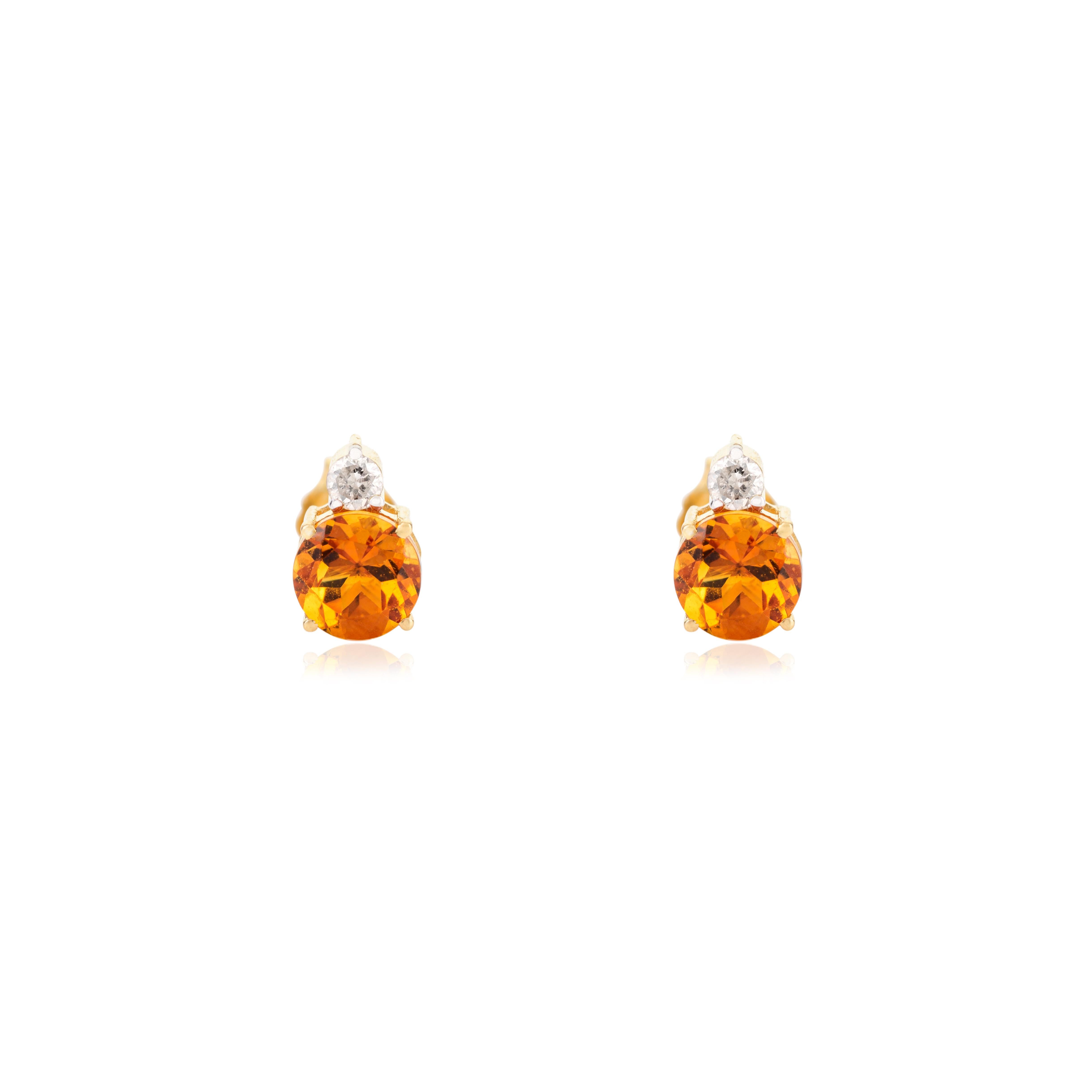 Citrine et or jaune Boucles d'oreilles Bague Pendentif Cadeau pour Elle en vente 6