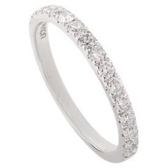 Bague d'éternité Everyday Moissanite en or blanc massif 14 carats cadeau pour mère