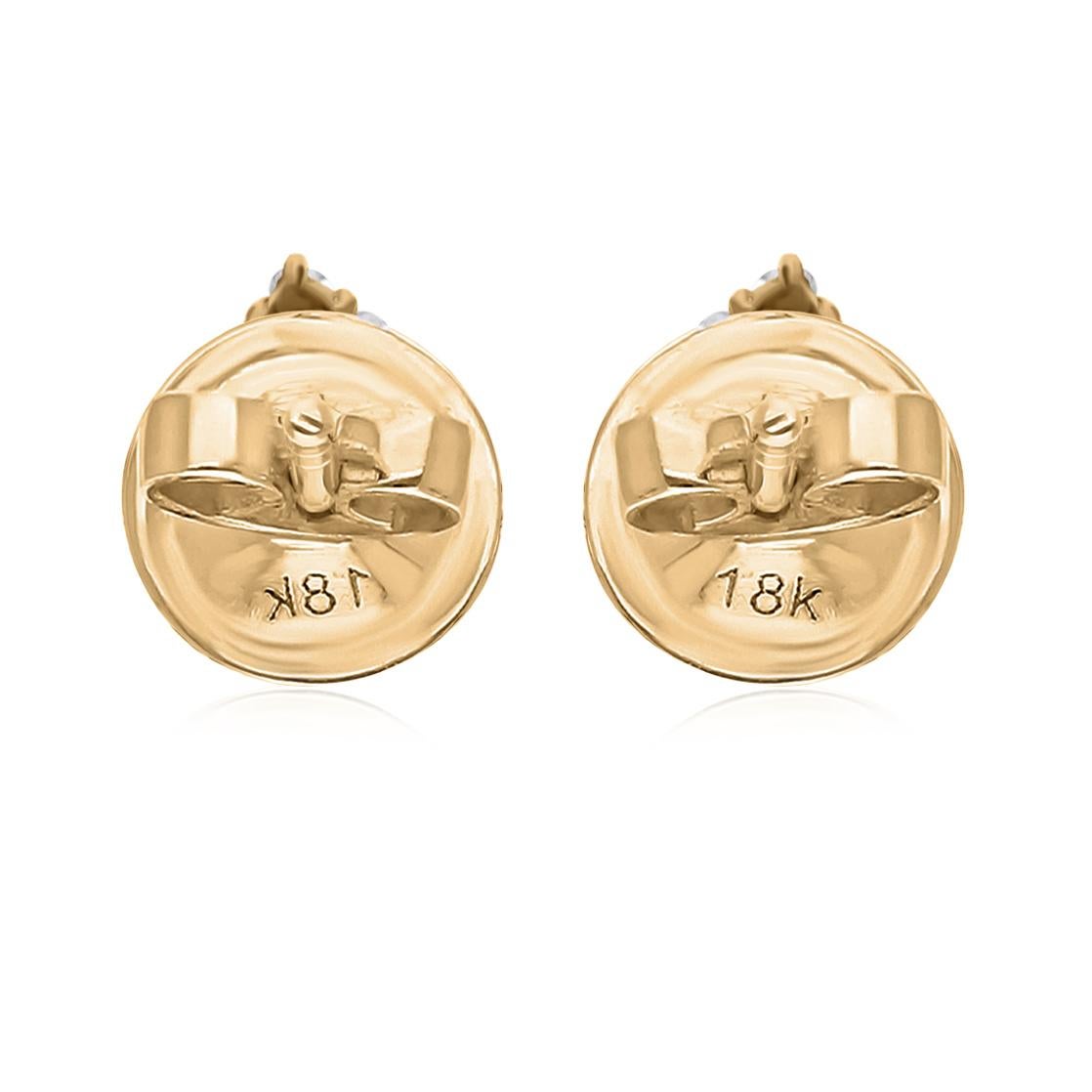 Boucles d'oreilles de tous les jours en or jaune 14K avec diamants de taille poire Tous droits de douane payés Neuf - En vente à Diera, Dubai